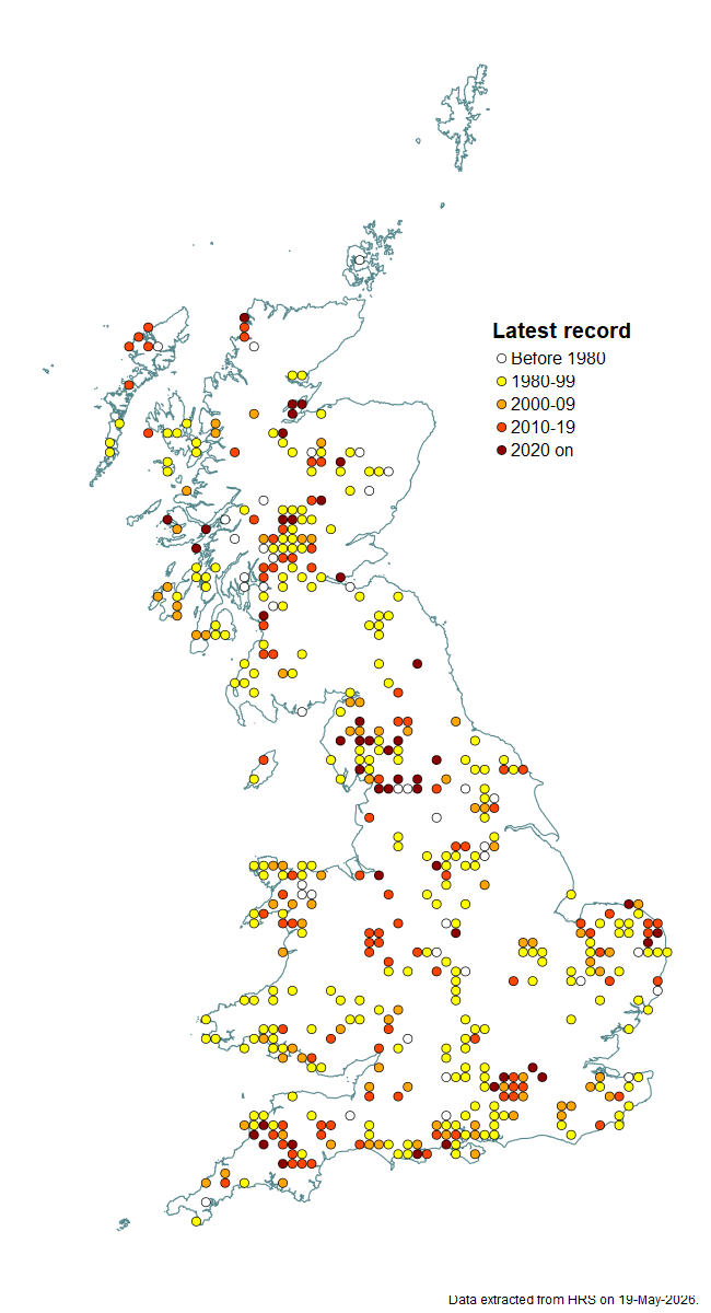 Distribution map for Trichopsomyia flavitarsis