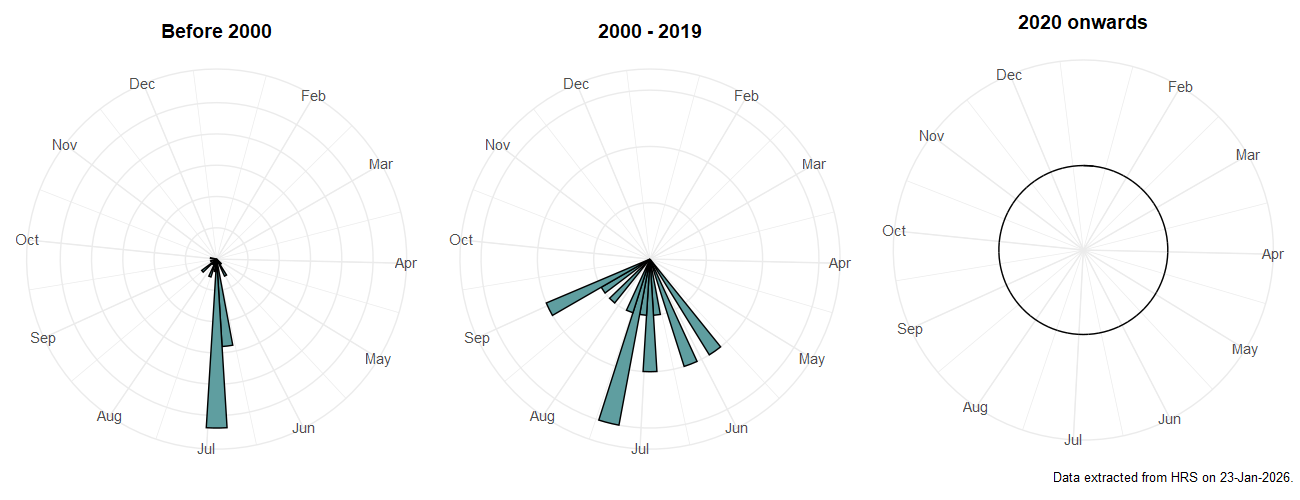 Phenology plots for Paragus tibialis